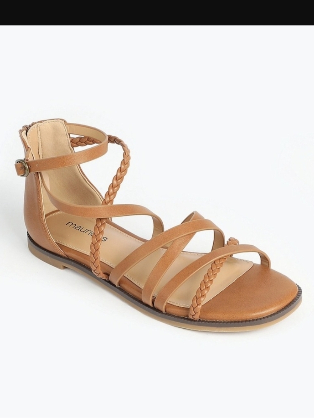 NWT Maurices SuperCush Callie Strappy Braided Gladiator Sandal